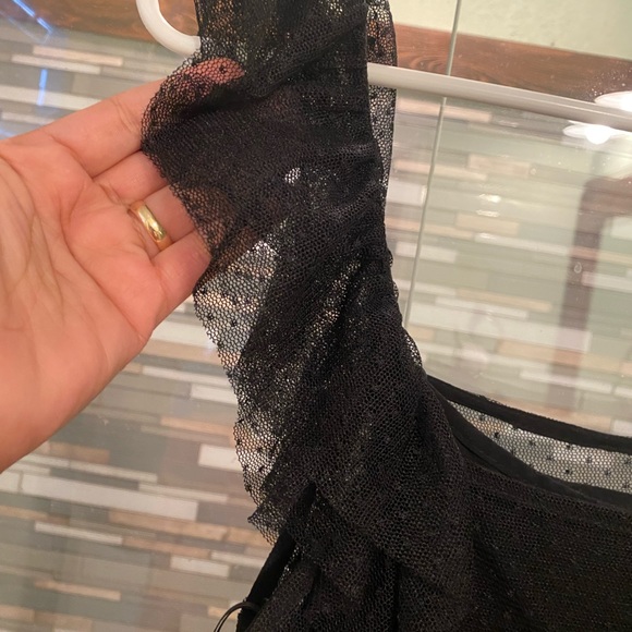 Anthropologie: Maeve black overlay lace dress - Picture 9 of 10